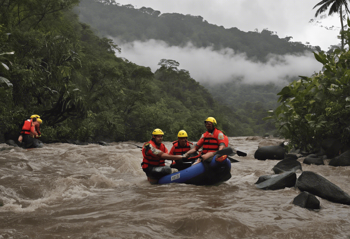 La Cruz Roja rescata a siete personas en el Parque Nacional Braulio Carillo de Costa Rica