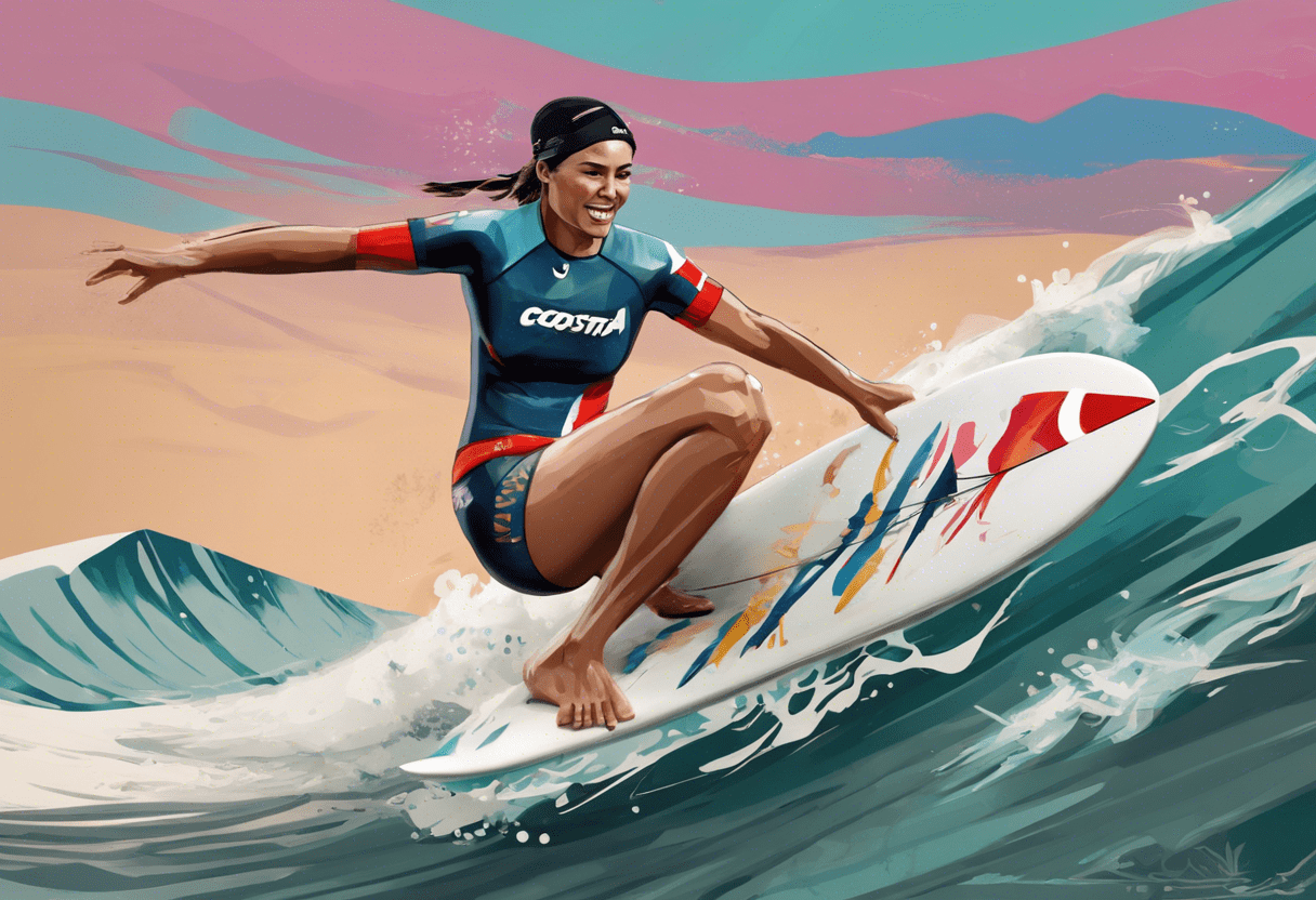 Surfista costarricense Brisa Hennessy avanza a la ronda de 16 olímpica