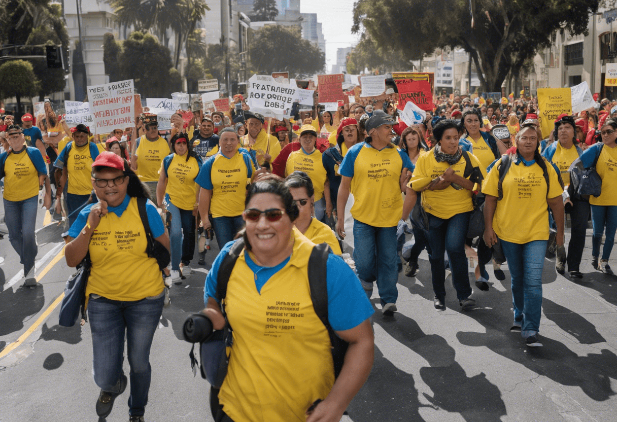 Sindicatos y Estudiantes Marchan en San José por Financiamiento Educativo