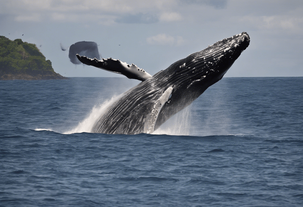 Ballena jorobada y cría cautivan a turistas en Guanacaste, Costa Rica: